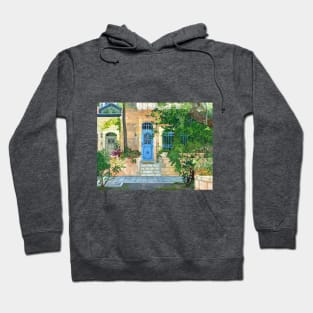 Blue door, Jerusalem scene Hoodie